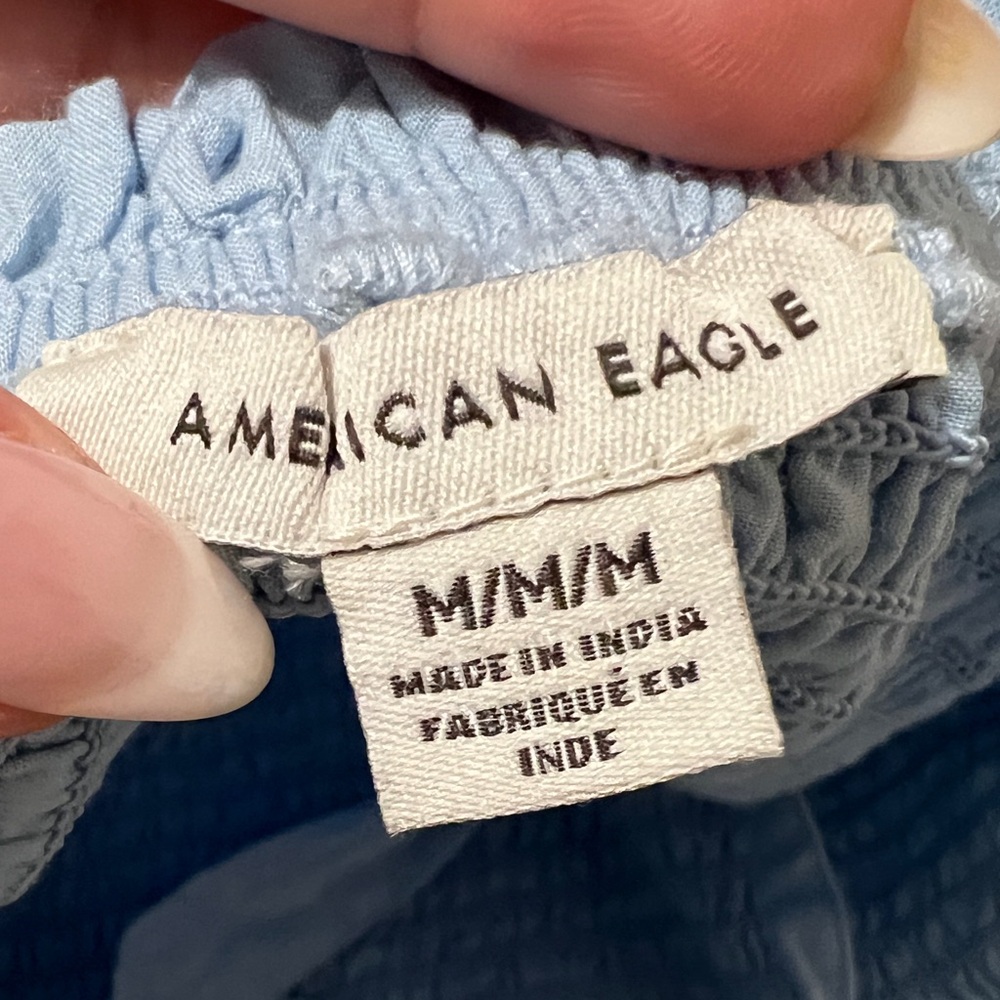 American Eagle Solid Eyelet Smocked Mini - image 3